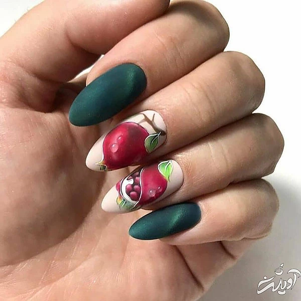 طراحی ناخن انار طرح ناخن یلدایی جدید طرح ناخن شب یلدا ساده طرح ناخن زمستانی طراحی ناخن شب یلدا انار ناخن شب یلدا دخترانه  طرح ناخن کریسمس xvhpd khok hkhv